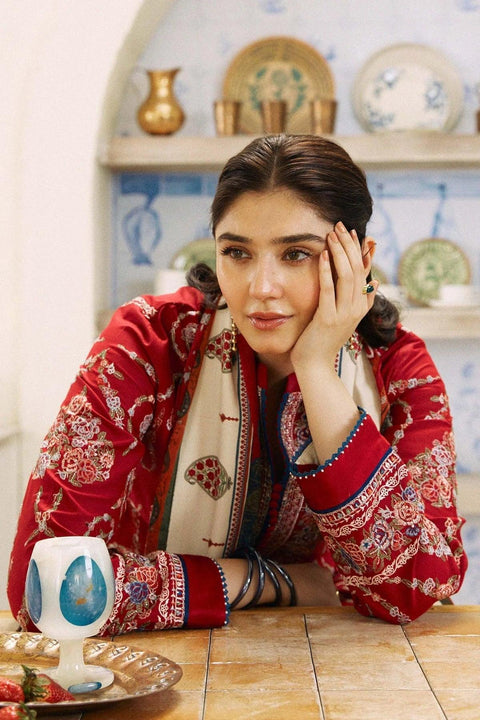 ZARA SHAH JAHAN - 3PC LAWN EMBROIDERED SHIRT WITH PRINTED DUPATTA AND TROUSER - KPR1652