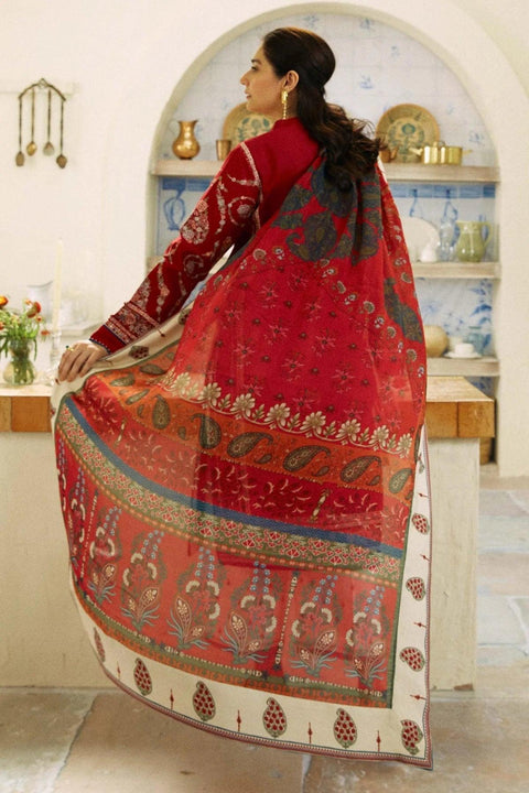 ZARA SHAH JAHAN - 3PC LAWN EMBROIDERED SHIRT WITH PRINTED DUPATTA AND TROUSER - KPR1652