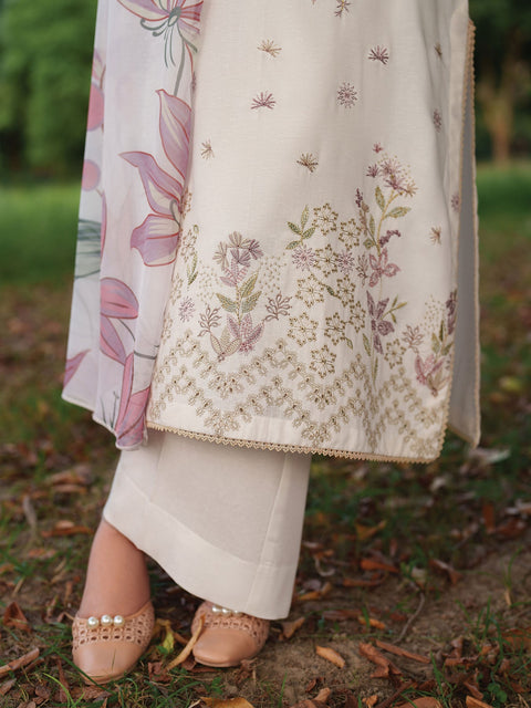 GARNET - Lawn Unstitched Embroidered Collection with Ptrinted Dupatta - KPR28