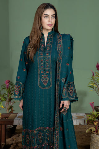 Noor-e-fajar  - 3PC LAWN EMBROIDERED SHIRT LAWN HEAVY EMBROIDERED SHAWL DUPATTA AND TROUSER