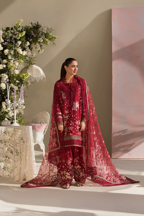 SOBIA NAZIR - Lawn Unstitched Embroidered Collection with Embroidered Honey net Dupatta- KPR30