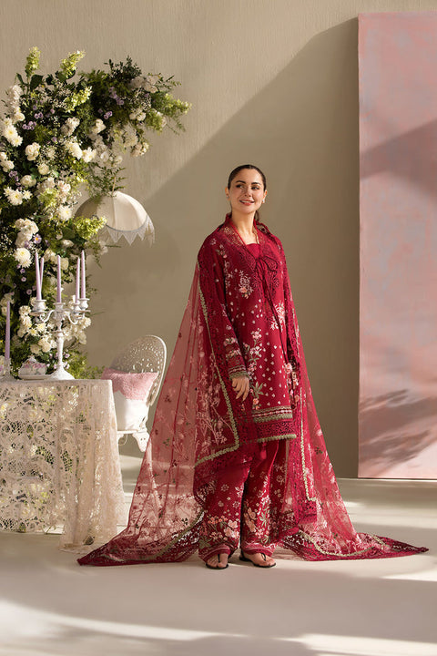 SOBIA NAZIR - Lawn Unstitched Embroidered Collection with Embroidered Honey net Dupatta- KPR30