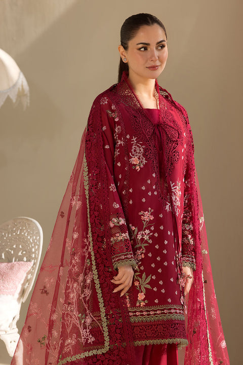 SOBIA NAZIR - Lawn Unstitched Embroidered Collection with Embroidered Honey net Dupatta- KPR30