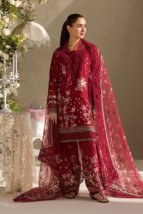SOBIA NAZIR - Lawn Unstitched Embroidered Collection with Embroidered Honey net Dupatta- KPR30
