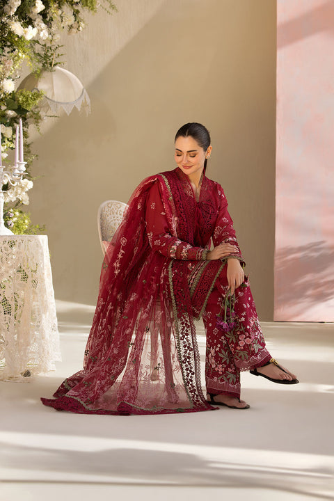 SOBIA NAZIR - Lawn Unstitched Embroidered Collection with Embroidered Honey net Dupatta- KPR30