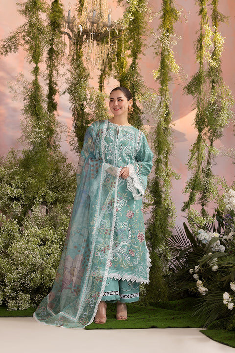 SOBIA NAZIR - 3PC LAWN EMBROIDERED SHIRT WITH CHIFFON PRINTED DUPATTA AND TROUSER - L25-5B