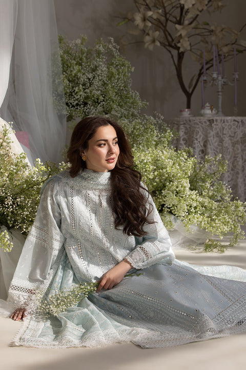 SOBIA NAZIR - Lawn Unstitched Embroidered Collection with Embroidered Printed Slub Dupatta- KPR31