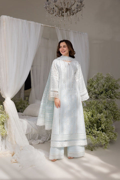 SOBIA NAZIR - Lawn Unstitched Embroidered Collection with Embroidered Printed Slub Dupatta- KPR31