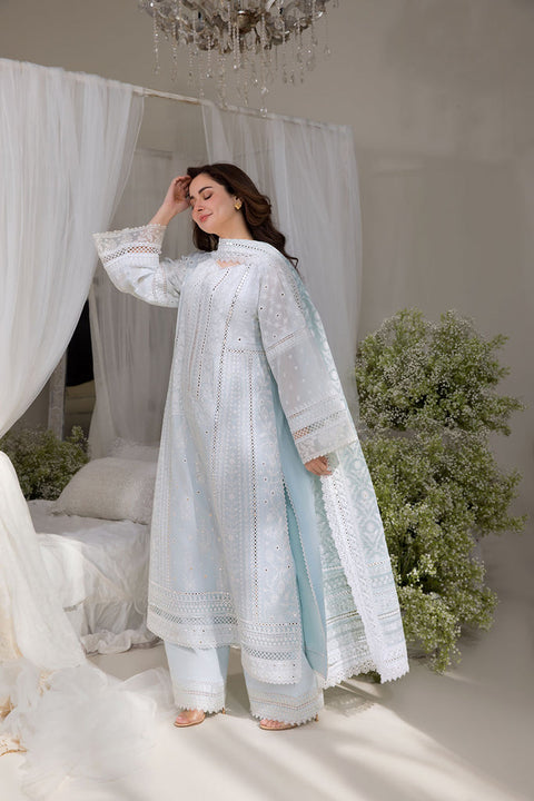 SOBIA NAZIR - Lawn Unstitched Embroidered Collection with Embroidered Printed Slub Dupatta- KPR31