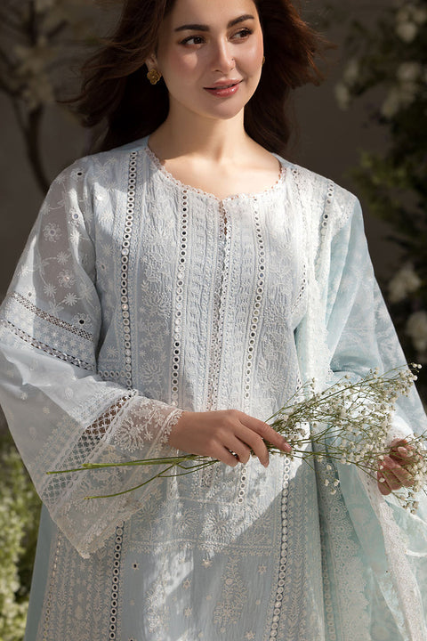 SOBIA NAZIR - Lawn Unstitched Embroidered Collection with Embroidered Printed Slub Dupatta- KPR31