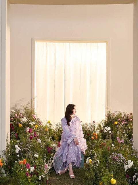 ALLYS - 3 Piece Unstitched Embroidered Luxury Lawn Suit :LILLY
