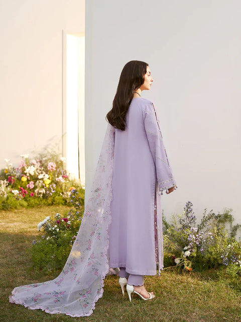 ALLYS - 3 Piece Unstitched Embroidered Luxury Lawn Suit :LILLY
