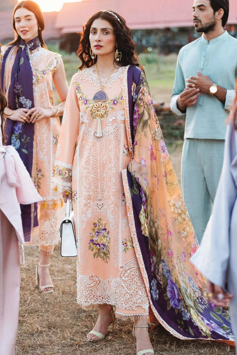 Mushq Lawana Embroidered Luxury Lawn Unstitched 3Pc Suit MSL-23-16