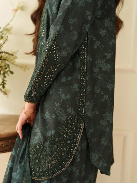 MOHAGNI - 3PC LAWN EMBROIDERED SHIRT WITH MANAAR PRINTED DUPATTA AND TROUSER - KPR 33