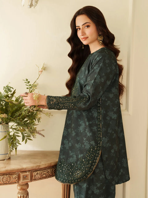 MOHAGNI - 3PC LAWN EMBROIDERED SHIRT WITH MANAAR PRINTED DUPATTA AND TROUSER - KPR 33