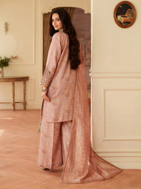 MOHAGNI - 3PC LAWN EMBROIDERED SHIRT WITH MANAAR PRINTED DUPATTA AND TROUSER - KPR 222