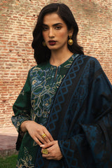 ZARASHAJAN- 3PC LAWN EMBROIDERED SHIRT WITH PRINTED DUPATTA AND TROUSER 07-Mina