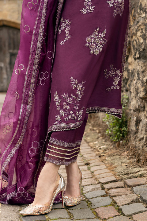 MUSHQ - Organza Suits Unstitched 3 Piece - COSMIC DUSK