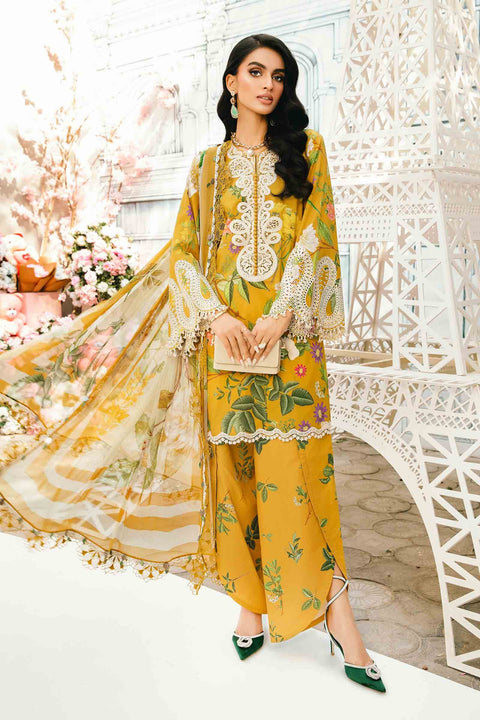 MARIA B -3 Piece Unstitched Embroidered Lawn Suit | MPT-2604-B