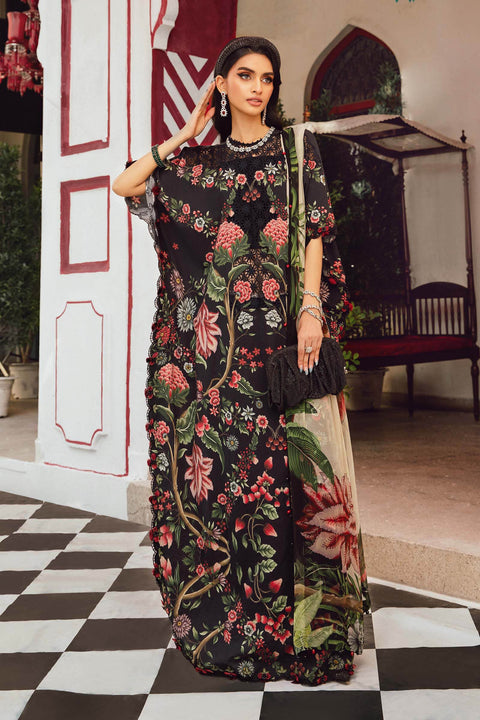 Maria.B 3 Piece Unstitched Embroidered Lawn Suit | MPT-2709-B