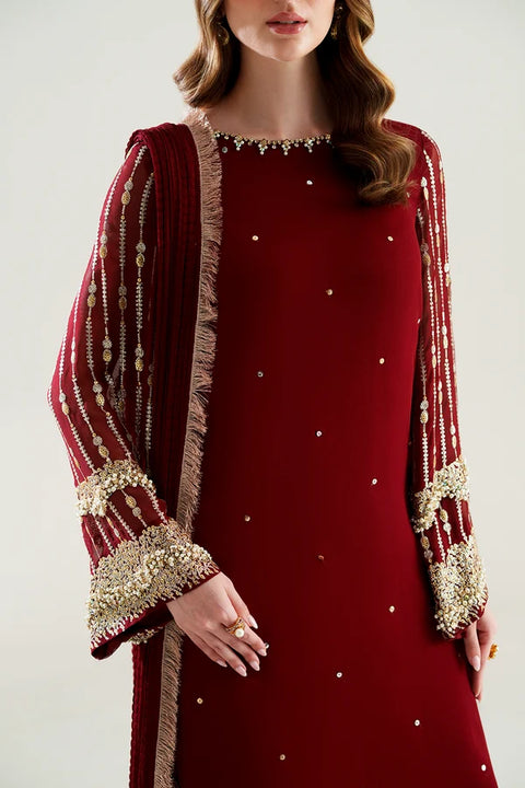 Amave - 3-piece luxury unstiched embroidered dress- Chiffon  (AM-45)
