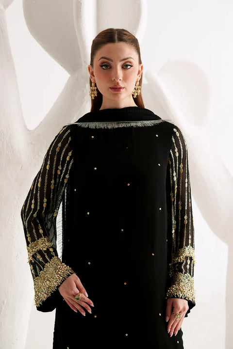 Amave - 3-piece luxury unstiched embroidered dress- Chiffon  (AM-44)