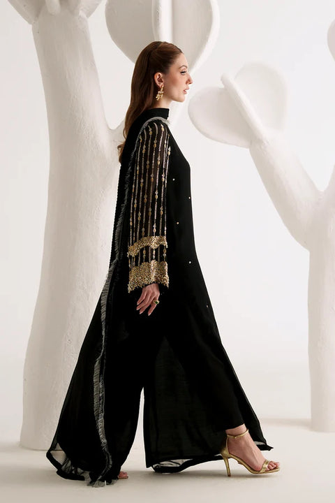 Amave - 3-piece luxury unstiched embroidered dress- Chiffon  (AM-44)