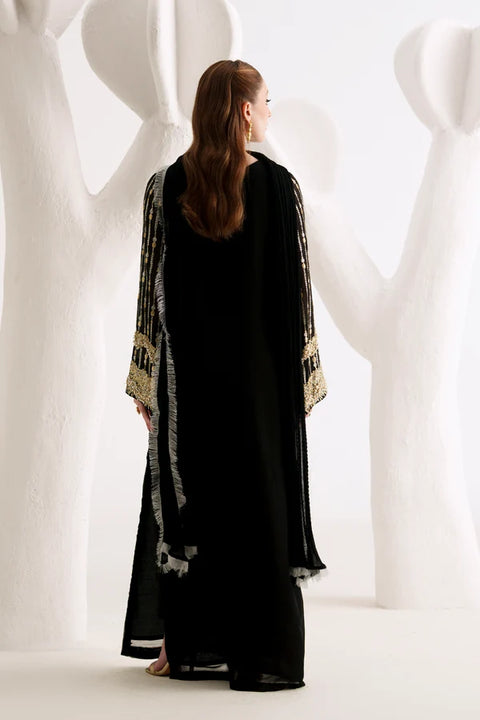 Amave - 3-piece luxury unstiched embroidered dress- Chiffon  (AM-44)