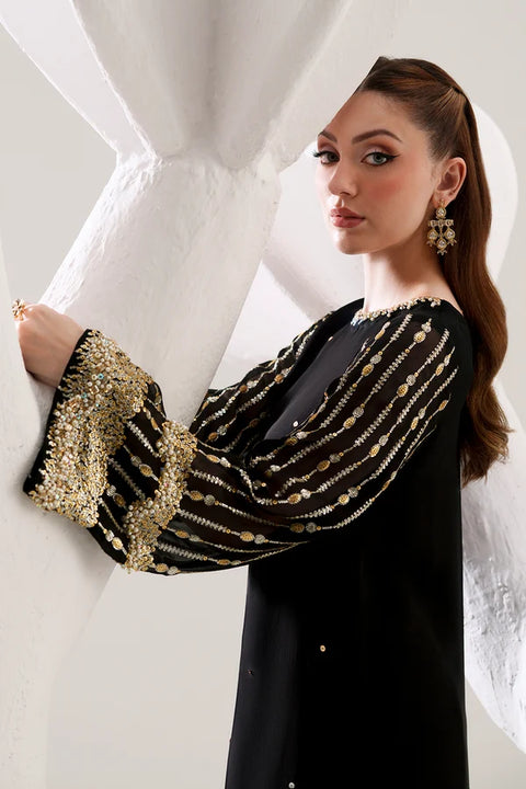 Amave - 3-piece luxury unstiched embroidered dress- Chiffon  (AM-44)