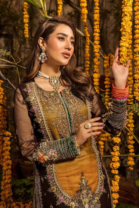 Khudabaksh Luxury Chiffon Dress Embroidered 3 Piece Unstitched - P-265
