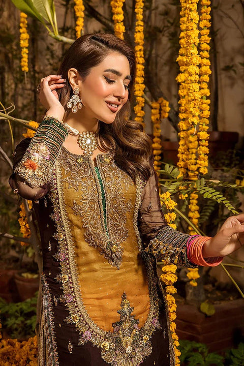 Khudabaksh Luxury Chiffon Dress Embroidered 3 Piece Unstitched - P-265
