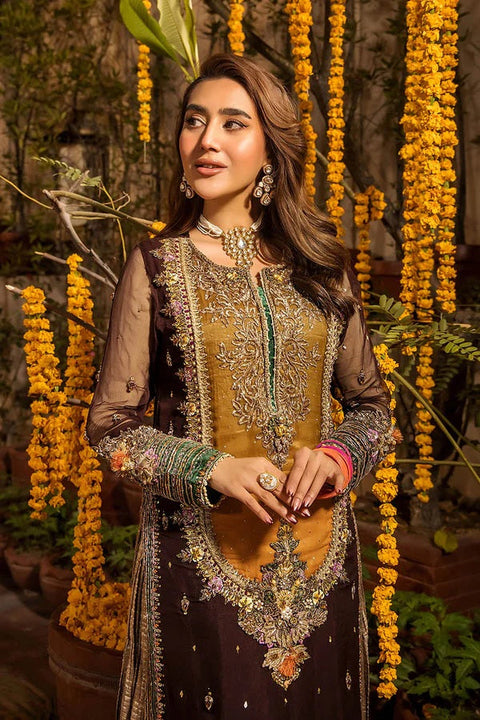 Khudabaksh Luxury Chiffon Dress Embroidered 3 Piece Unstitched - P-265