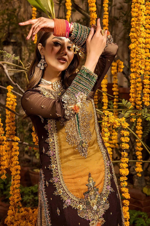 Khudabaksh Luxury Chiffon Dress Embroidered 3 Piece Unstitched - P-265
