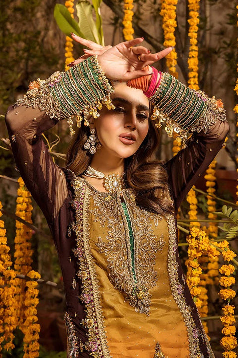 Khudabaksh Luxury Chiffon Dress Embroidered 3 Piece Unstitched - P-265