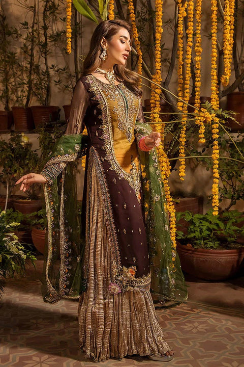 Khudabaksh Luxury Chiffon Dress Embroidered 3 Piece Unstitched - P-265