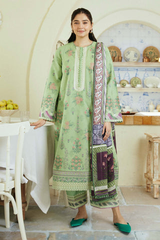 ZARA SHAH JAHAN - 3PC LAWN EMBROIDERED SHIRT WITH MANAAR PRINTED DUPATTA AND TROUSER - KPR1654