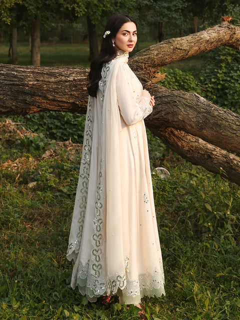ALLYS - 3 Piece Unstitched Embroidered Luxury Lawn Suit :PEARL