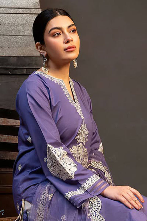 KOKUM - 3PC LAWN EMBROIDERED SHIRT WITH EMBROIDERED DUPATTA AND TROUSER -KPR30