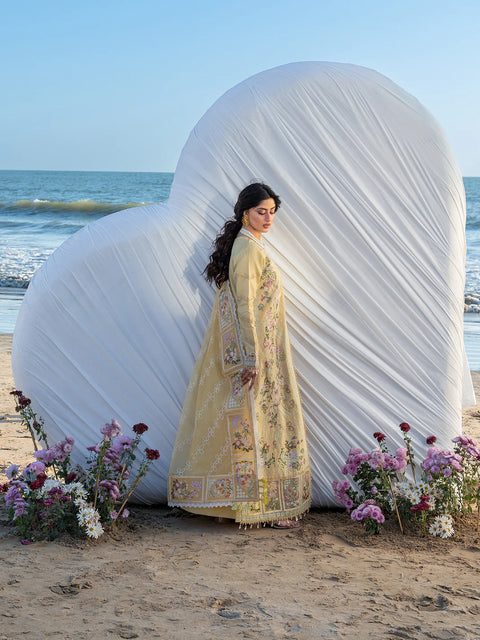 Mahnur - Luxury Lawn Embroidered Unstitched 3 Piece - S-02