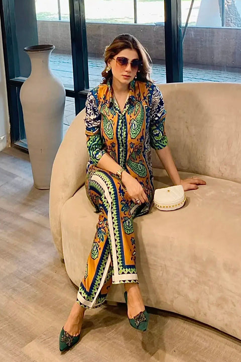 Shamoze Silk - 3 Piece - Digital Print - Unstitched