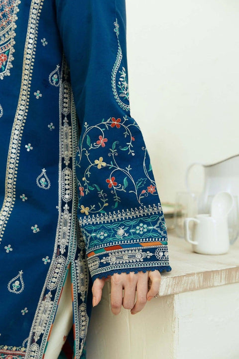 ZARA SHAH JAHAN - 3PC LAWN EMBROIDERED SHIRT WITH DIAMOND PRINTED DUPATTA AND TROUSER - KPR165