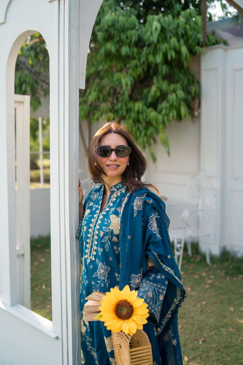 Aneela - Luxury Lawn Embroidered Unstitched 3 Piece -LX-26-51