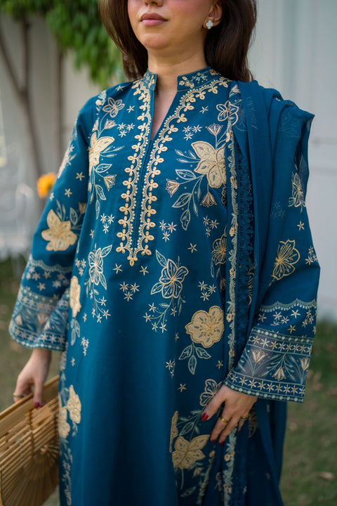 Aneela - Luxury Lawn Embroidered Unstitched 3 Piece -LX-26-51
