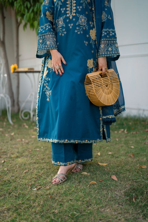 Aneela - Luxury Lawn Embroidered Unstitched 3 Piece -LX-26-51