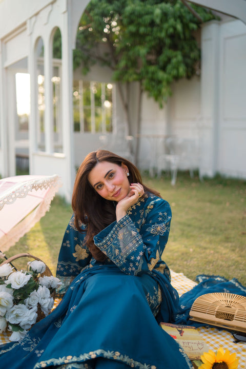 Aneela - Luxury Lawn Embroidered Unstitched 3 Piece -LX-26-51