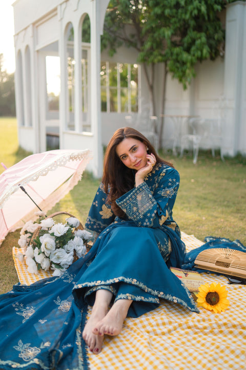 Aneela - Luxury Lawn Embroidered Unstitched 3 Piece -LX-26-51