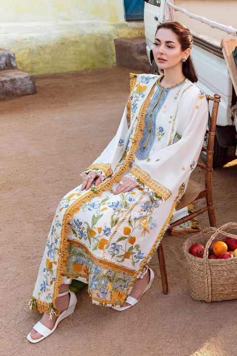 Zaha 3PC | Embroidered Lawn Collection | LEYA