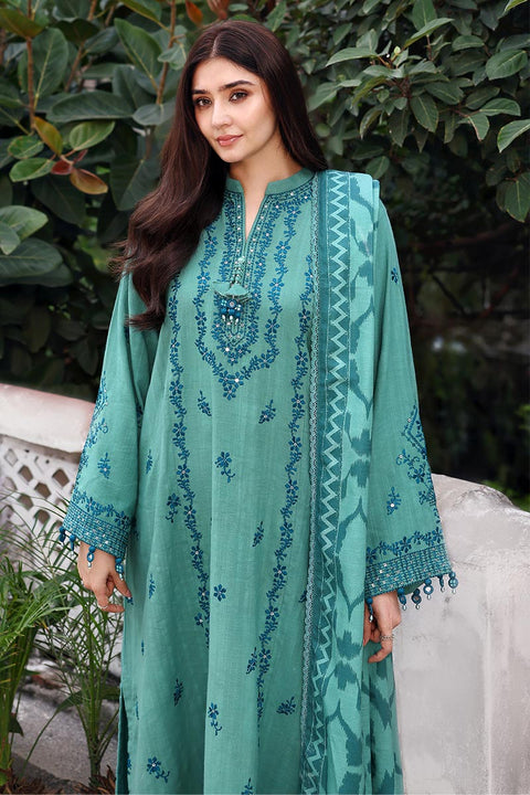 Cross Stitch - Luxury Lawn Embroidered 3 Piece Unstitched - FLEUR WHISPER