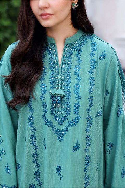 Cross Stitch - Luxury Lawn Embroidered 3 Piece Unstitched - FLEUR WHISPER