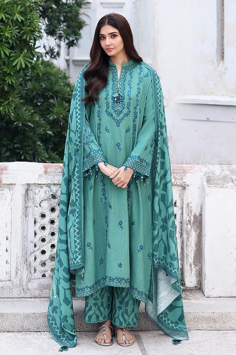 Cross Stitch - Luxury Lawn Embroidered 3 Piece Unstitched - FLEUR WHISPER